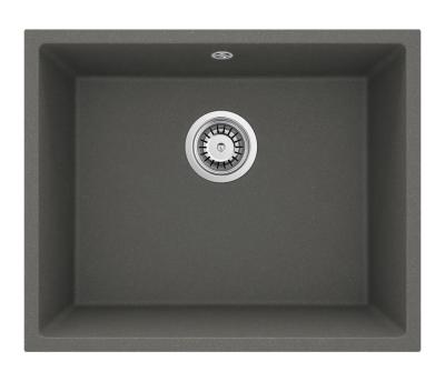 GraniteMy Universal Granieten Grijs, donker Spoelbak 50x40 cm Opbouw, Onderbouw en Vlakinbouw met RVS Plug 1208970744