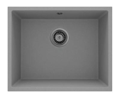 GraniteMy Universal Granieten Grijs Spoelbak 50x40 cm Opbouw, Onderbouw en Vlakinbouw met Gun metal Plug 1208970758