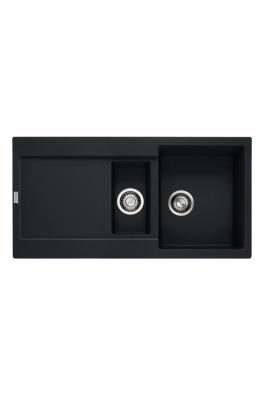 Franke Maris MRG 651 Fragranite Mat Zwart 1,5 Spoelbak 97 x 50 cm Opbouw met Afdruipgedeelte  114.0628.993