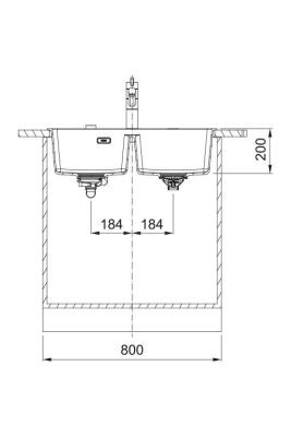 Franke Maris MRG 620 TL Fragranite Mat Zwart Dubbele Spoelbak 76 x 50 cmOpbouw met Kraangatbank 114.0668.738