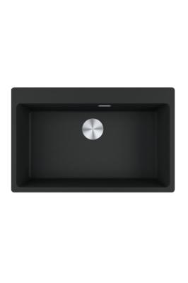 Franke Maris MRG 610-70 TL Fragranite Mat Zwart Spoelbak 78 x 50 cm Opbouw met Kraangatbank 114.0668.727