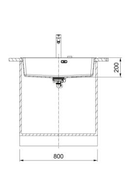 Franke Maris MRG 610-70 TL Fragranite Mat Zwart Spoelbak 78 x 50 cm Opbouw met Kraangatbank 114.0668.727