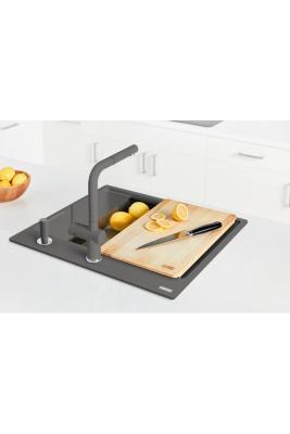 Franke Maris MRG 610-60 Care Fragranite Stone grey ondiepe mindervalide Spoelbak 635 x 559 mm Opbouw met Kraangatbank 114.0729.486