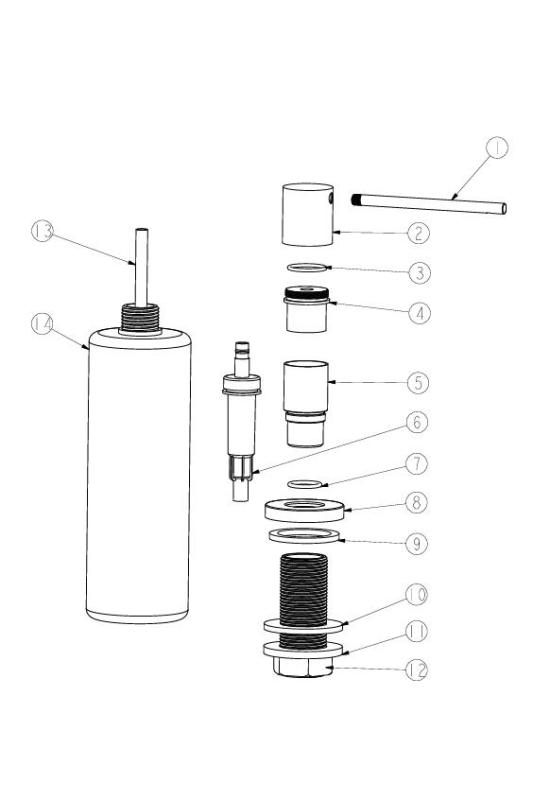 Ausmann Lirio Inbouw Zeepdispenser Gun metal van boven navulbaar 1208971201