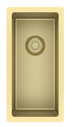 Pure.Sink Exclusivo kleine Gouden spoelbak 18x40 cm 10mm radius onderbouw, vlakinbouw en opbouw PEX1840-60