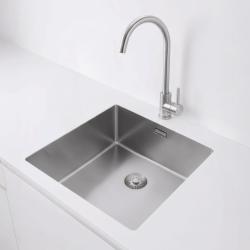 Pure.Sink Exclusivo RVS spoelbak 40x40 cm 10mm radius onderbouw, vlakbouw en opbouw PEX4040-02