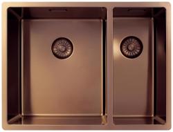 Pure.Sink Exclusivo Koperen 1,5 anderhalve spoelbak 34+18 cm 10mm radius PEX341840-62