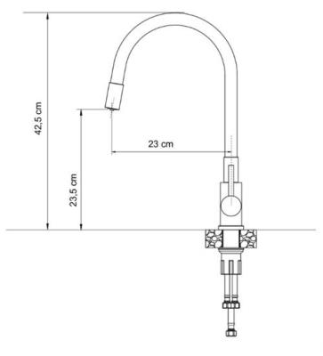 Quadri Selene Keukenmengkraan Zwart 3-weg met flexibele uitloop en extra aansluiting voor gefilterd water 1208971406
