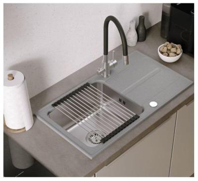 Quadri Selene Keukenmengkraan RVS 3-weg met flexibele uitloop en extra aansluiting voor gefilterd water 1208971407