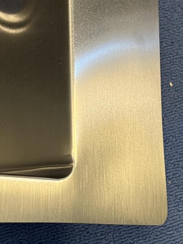 OUTLET  Schade bak Ausmann Weser RVS spoelbak antraciet kleur PVD Gun Metal 55x51 met kraangat onderbouw vlakbouw en opbouw 067144