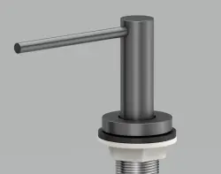 OUTLET KRASJE OP Quadri Swindon Luxe Inbouw Zeepdispenser gun metal van boven navulbaar 1208971513