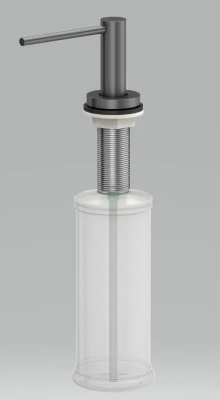 OUTLET KRASJE OP Quadri Swindon Luxe Inbouw Zeepdispenser gun metal van boven navulbaar 1208971513