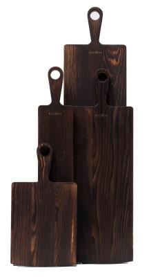 Woodsea Pine Burned M - Dennenhouten snijplank 20x62 cm 1208971576