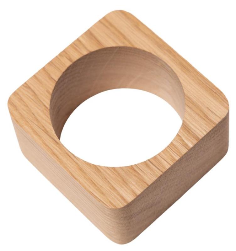 Woodsea Napkin Ring Oak - Eikenhouten Servetring 5x5 cm 2 stuks 1208971602