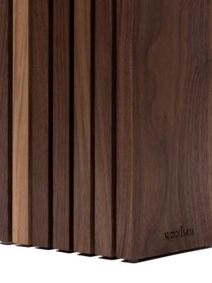 Woodsea Block Walnut M - Walnoothouten Messenhouder Blok 17x12 cm 1208971609