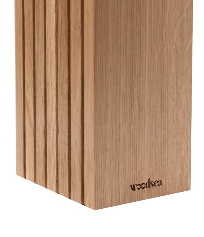 Woodsea Block Oak M - Eikenhouten Messenhouder Blok 17x12 cm 1208971610