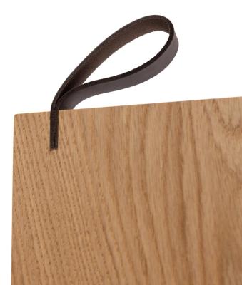 Woodsea Serving S - Eikenhouten Serveerplank 55x17 cm met lederen handvat 1208971615