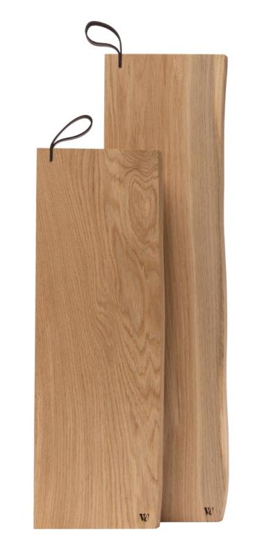 Woodsea Serving L - Eikenhouten Serveerplank 70x17 cm met lederen handvat 1208971616