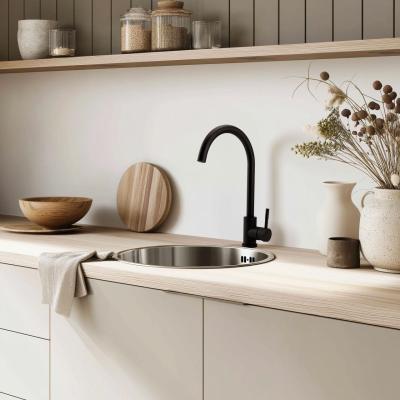 Pure.Sink Rondo RVS Ronde Spoelbak vlakinbouw, onderbouw en opbouw 38 cm PRN38-02