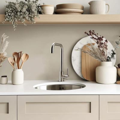 Pure.Sink Rondo RVS Ronde Spoelbak vlakinbouw, onderbouw en opbouw 38 cm PRN38-02