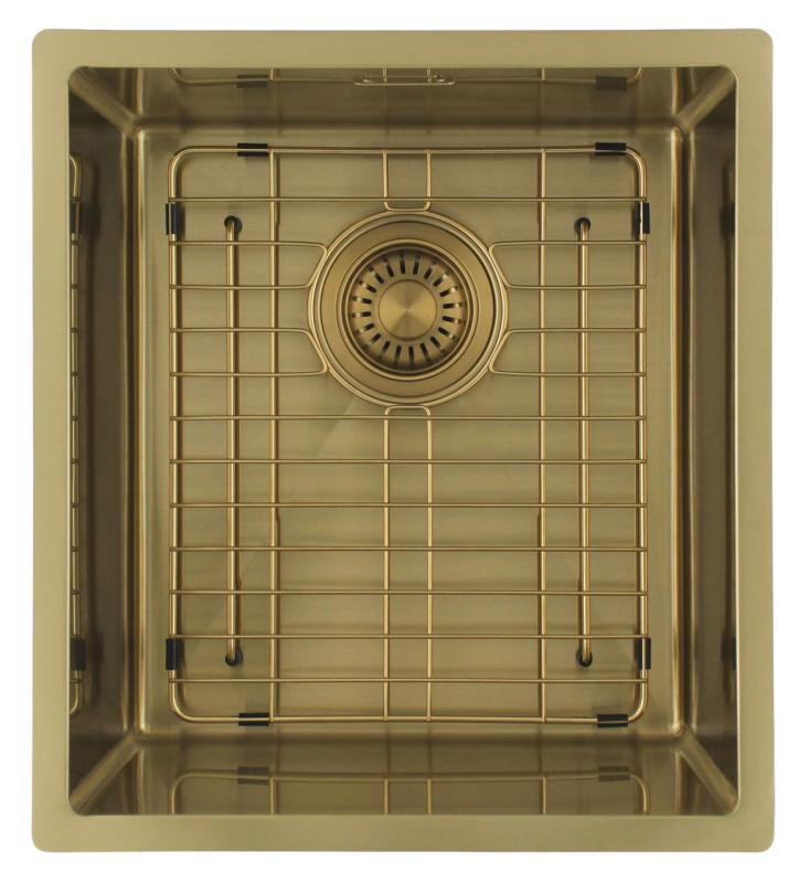 Pure.Sink Luxion Gouden spoelbak 36x40 cm onderbouw, vlakinbouw en opbouw PLX3640-60