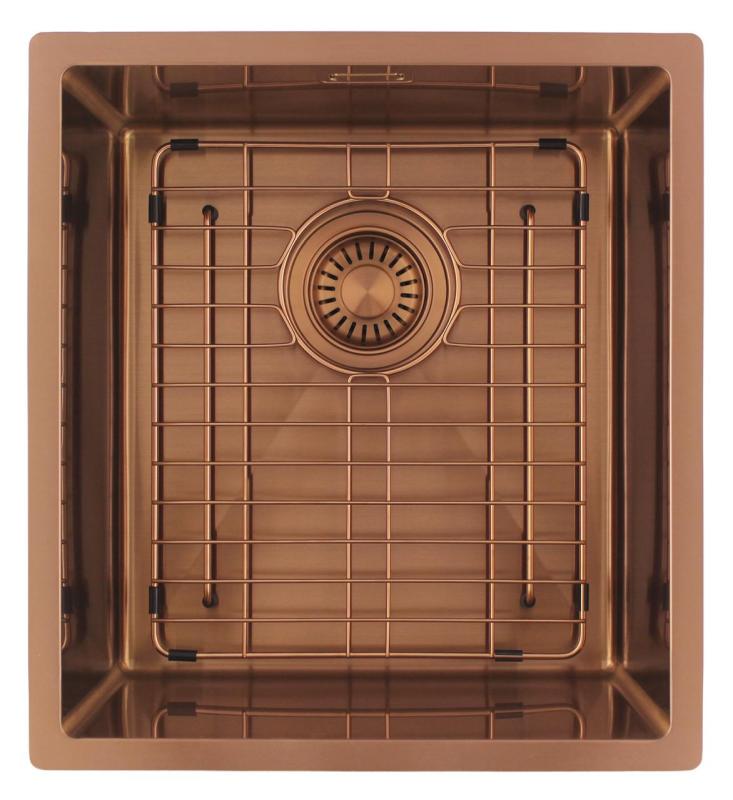 Pure.Sink Luxion Koperen spoelbak 36x40 cm onderbouw, vlakinbouw en opbouw PLX3640-62