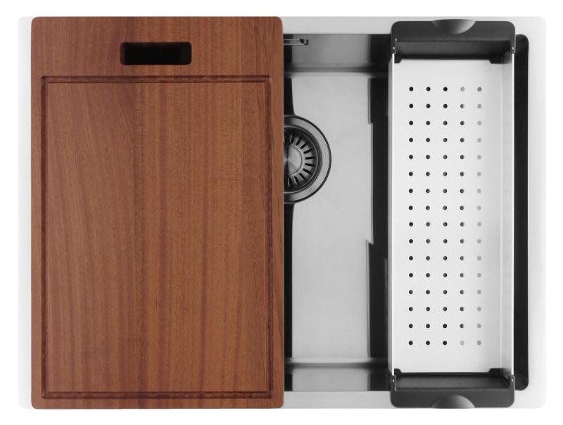 Pure.Sink Luxion RVS spoelbak 55x40 cm onderbouw, vlakinbouw en opbouw PLX5540-02