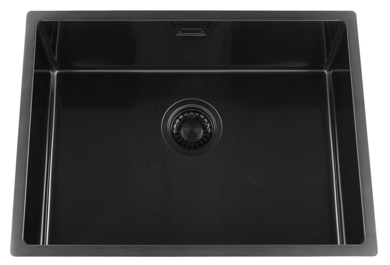 Pure.Sink Luxion PVD Zwarte spoelbak 55x40 cm onderbouw, vlakinbouw en opbouw PLX5540-63