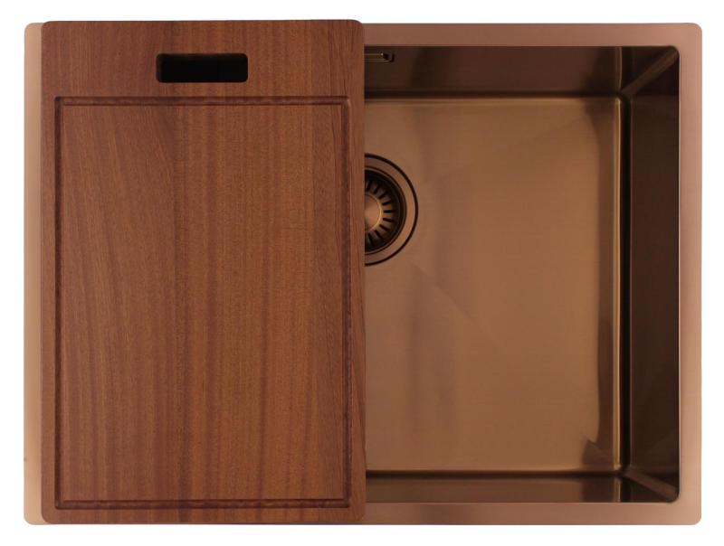 Pure.Sink Luxion Koperen spoelbak 55x40 cm onderbouw, vlakinbouw en opbouw PLX5540-62