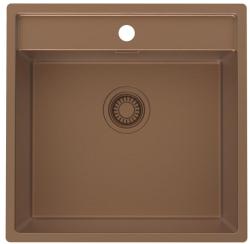 Pure.Sink Luxion Koperen spoelbak 51x50 cm Tapwing met kraangatbank PLX5150T-62