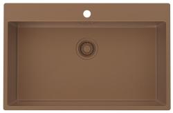 Pure.Sink Luxion Grote Koperen spoelbak 78x50 cm Tapwing met kraangatbank PLX7850T-62