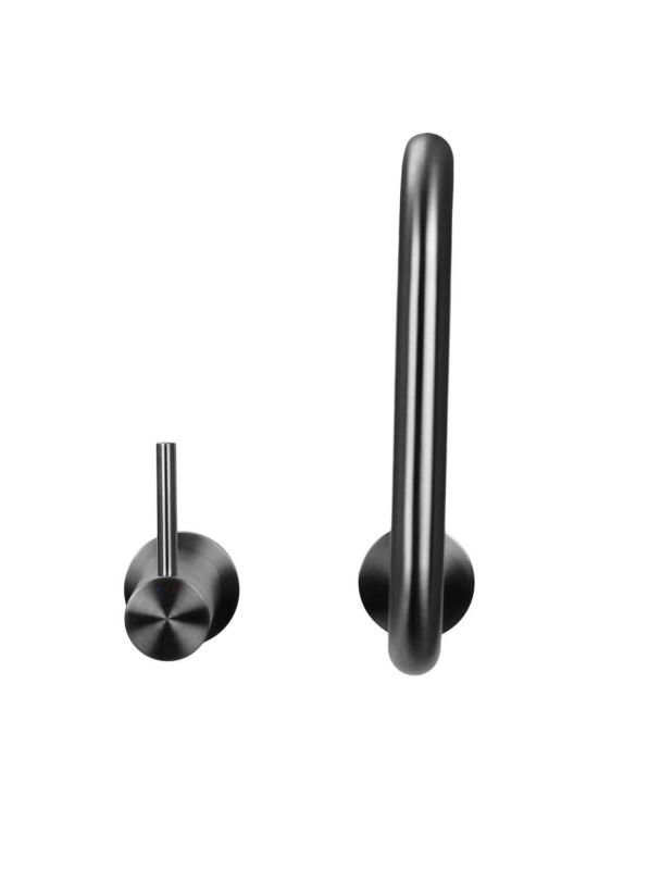 Pure.Sink Luxion 2-gats massief RVS keukenkraan met U uitloop PLX2HU-02