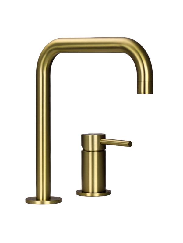 Pure.Sink Luxion 2-gats Gouden keukenkraan met U uitloop PLX2HU-60