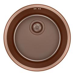Pure.Sink Rondo Koperen Ronde Spoelbak vlakinbouw, onderbouw en opbouw 38 cm PRN38-62