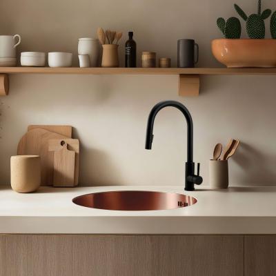 Pure.Sink Rondo Koperen Ronde Spoelbak vlakinbouw, onderbouw en opbouw 38 cm PRN38-62