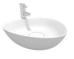 Outlet Riho Oviedo opbouwwastafel driehoekig mat wit B41xH13cm met k apje W021001105