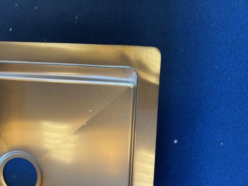 HOEK Gebogen Ausmann Mosel RVS spoelbak koper kleur PVD Copper 50x40 onderbouw vlakbouw en opbouw 1208971800