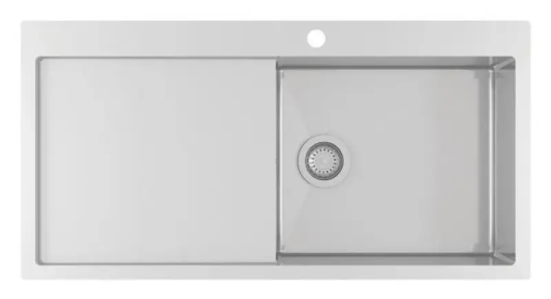 OUTLET SCHADE Ausmann Oder Blue grote rvs spoelbak 100x51cm vlakbouw en opbouw met afdruipgedeelte 1208957123