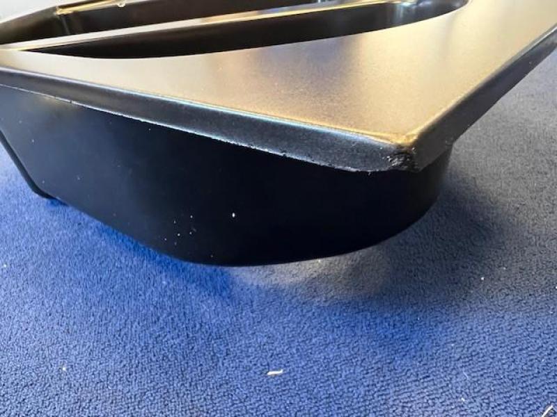 OUTLET LICHT BESCHADIGD Graniteland Amiata Granieten Zwart Hoekspoelbak opbouw 965x496mm met RVS Plug 1208971820