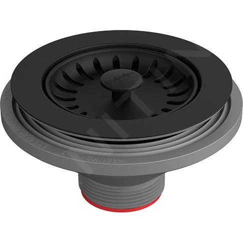 Franke Afvoerplug Semi Integraal, Fragranite, kleur Mat zwart, Franke logo  112.0668.276
