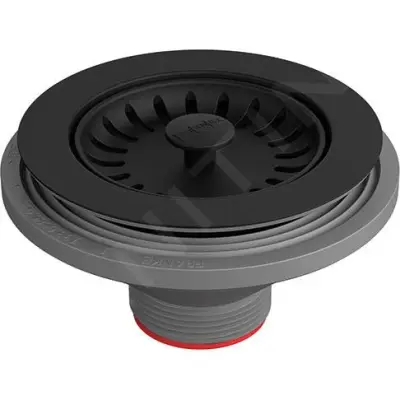 Franke Afvoerplug Semi Integraal, Fragranite, kleur Mat zwart, Franke logo  112.0668.276