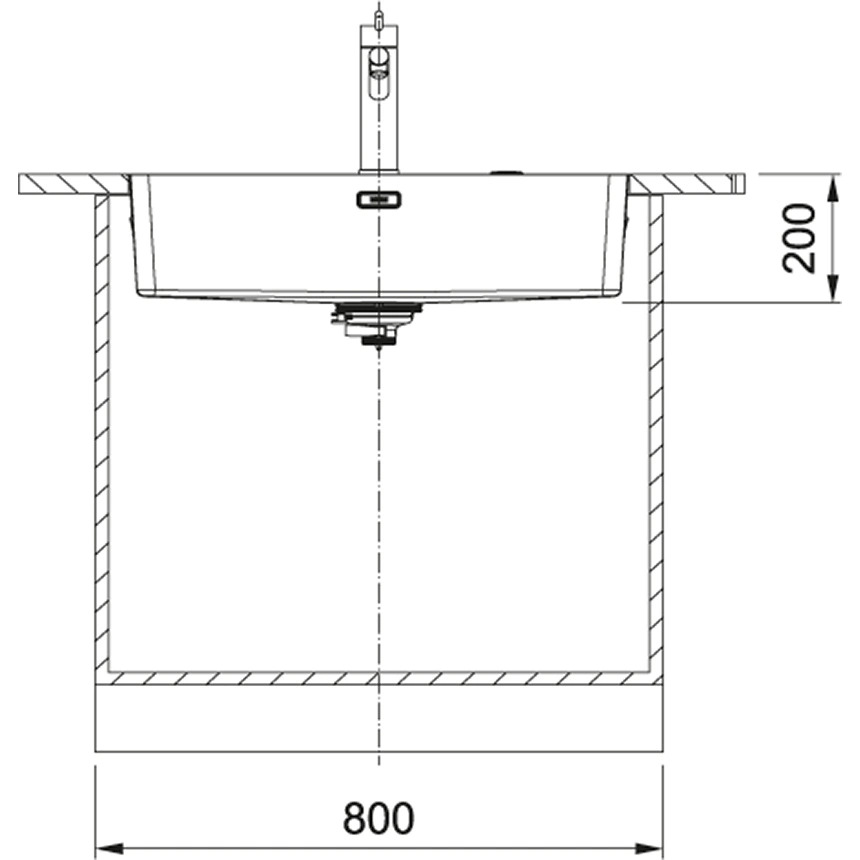OUTLET Bekrast Franke Mythos MYX 210.70 rvs spoelbak 70x40cm vlakinbouw 	1208971949