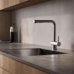 Pure.Sink Elite Steel Pulse-S keukenkraan RVS met uittrekbare uitloop en sproeistand  PS8500-02