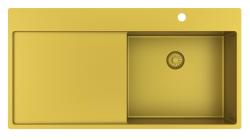 Pure.Sink Exclusivo Gouden spoelbak met afdruipgedeelte 100x52 cm Tapwing rechts PEX47100RT-60