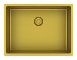 Pure.Sink Exclusivo Gouden spoelbak 55x40 cm 10mm radius onderbouw, vlakbouw en opbouw PEX5540-60