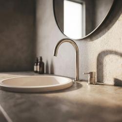 MURO TUA 2-gats wastafelkraan chroom met ronde uitloop 1208972104