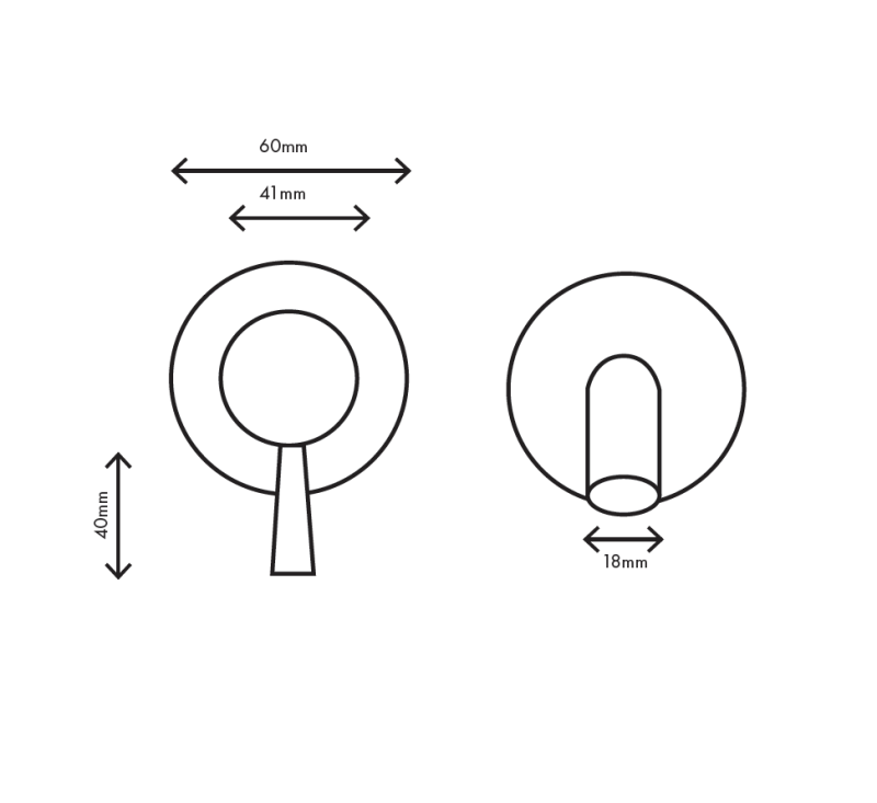 MURO TUA muur inbouw wastafelkraan chroom M1.AB1.2.CR