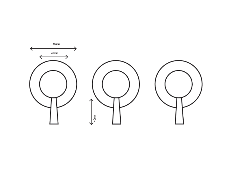 MURO TUA muur inbouw mengkraan met 2 stopkranen chroom M1.B34.R.CR