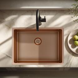 Pure.Sink Exclusivo Speciale 35cm lang Koperen spoelbak 50x35 cm 10mm radius PEX5035-62