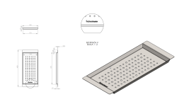 Massimo Accessoire Inzetbakje Zwart Mat 183x430x19mm